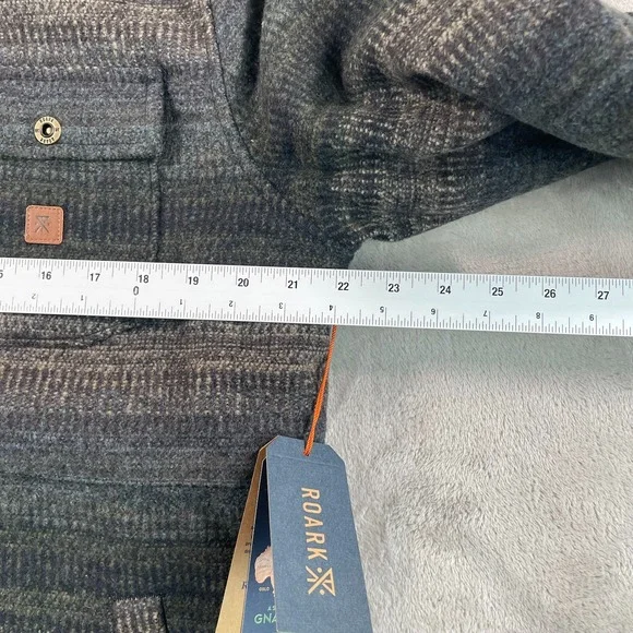 Roark Hebrides Jacket Men Medium Multi Military Striped Wool Blend Snap NWT $165 - Picture 7 of 12